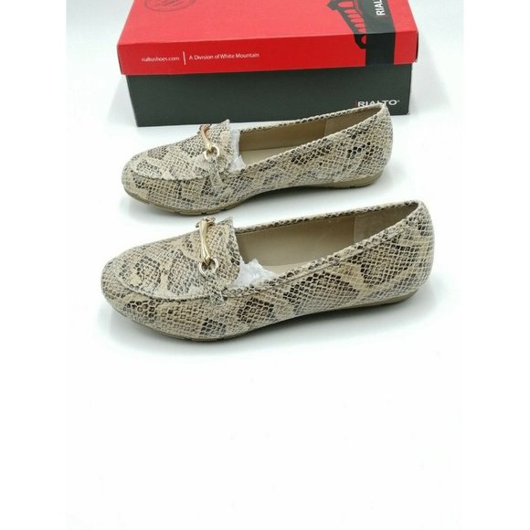 Rialto Guiding Loafer Flats Snakeskin Print Women's US 7W New - Picture 6 of 11